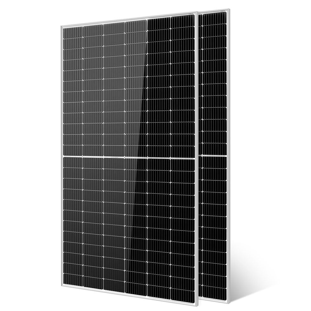 SUNGOLDPOWER 4PCS 550W Solar Panel,UL61730,18BB Monocrystalline Grade A Cell,Rigid,High Efficiency,IP68，Charging 12V/24V/48V Battery on Rooftop,Yard,Marine,on/Off Grid System CEC Listed (Total 2200W)