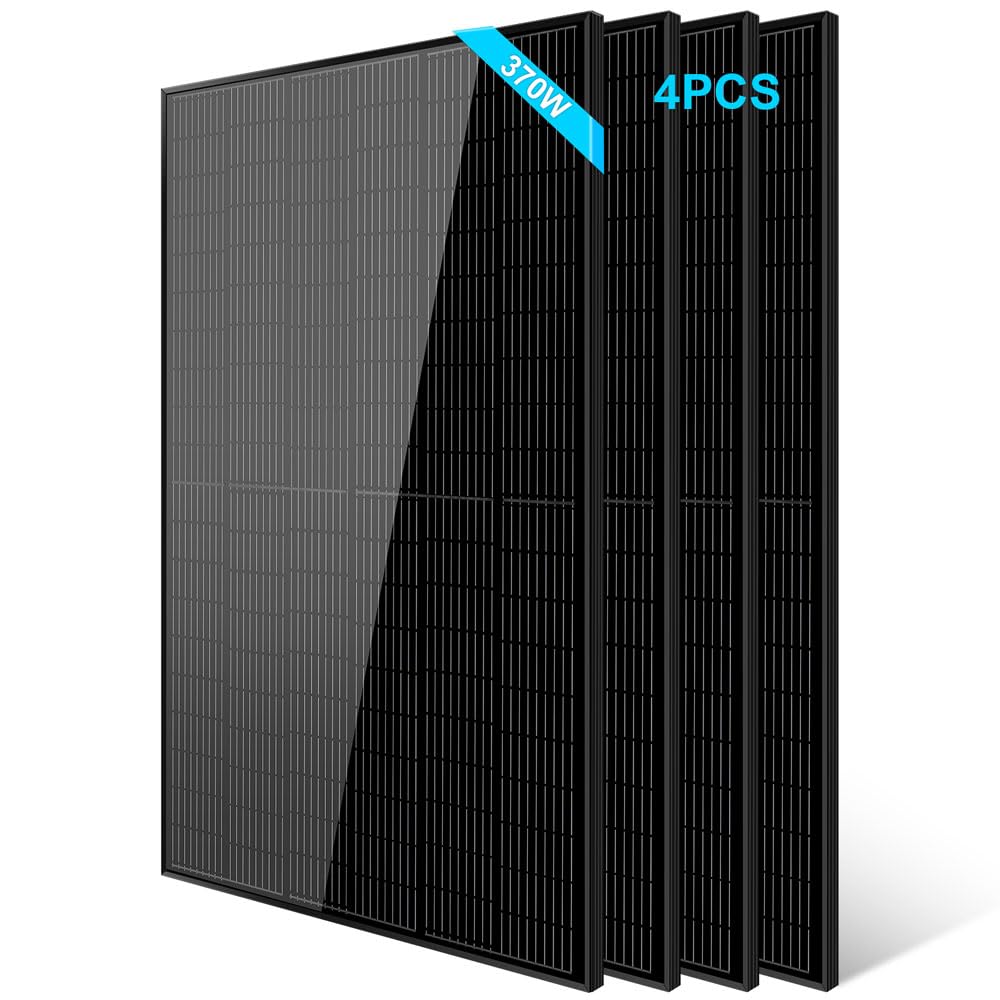 SUNGOLDPOWER 550W Solar Panel 4PCS,Monocrystalline,High Efficiency,IP68 Waterproof for Charging 12V/24V/36V/48V Battery on Roof,Yard,Farm,Marine,on/Off Grid System UL61730(Total 2200W)