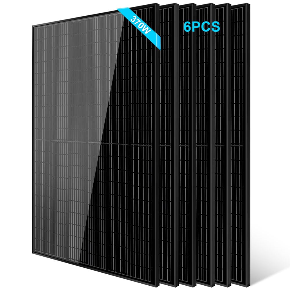 SUNGOLDPOWER 550W Solar Panel 4PCS,Monocrystalline,High Efficiency,IP68 Waterproof for Charging 12V/24V/36V/48V Battery on Roof,Yard,Farm,Marine,on/Off Grid System UL61730(Total 2200W)