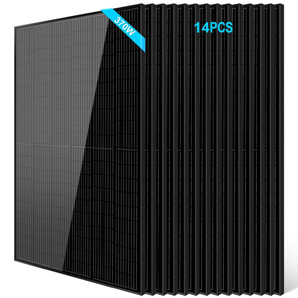SUNGOLDPOWER 550W Solar Panel 4PCS,Monocrystalline,High Efficiency,IP68 Waterproof for Charging 12V/24V/36V/48V Battery on Roof,Yard,Farm,Marine,on/Off Grid System UL61730(Total 2200W)