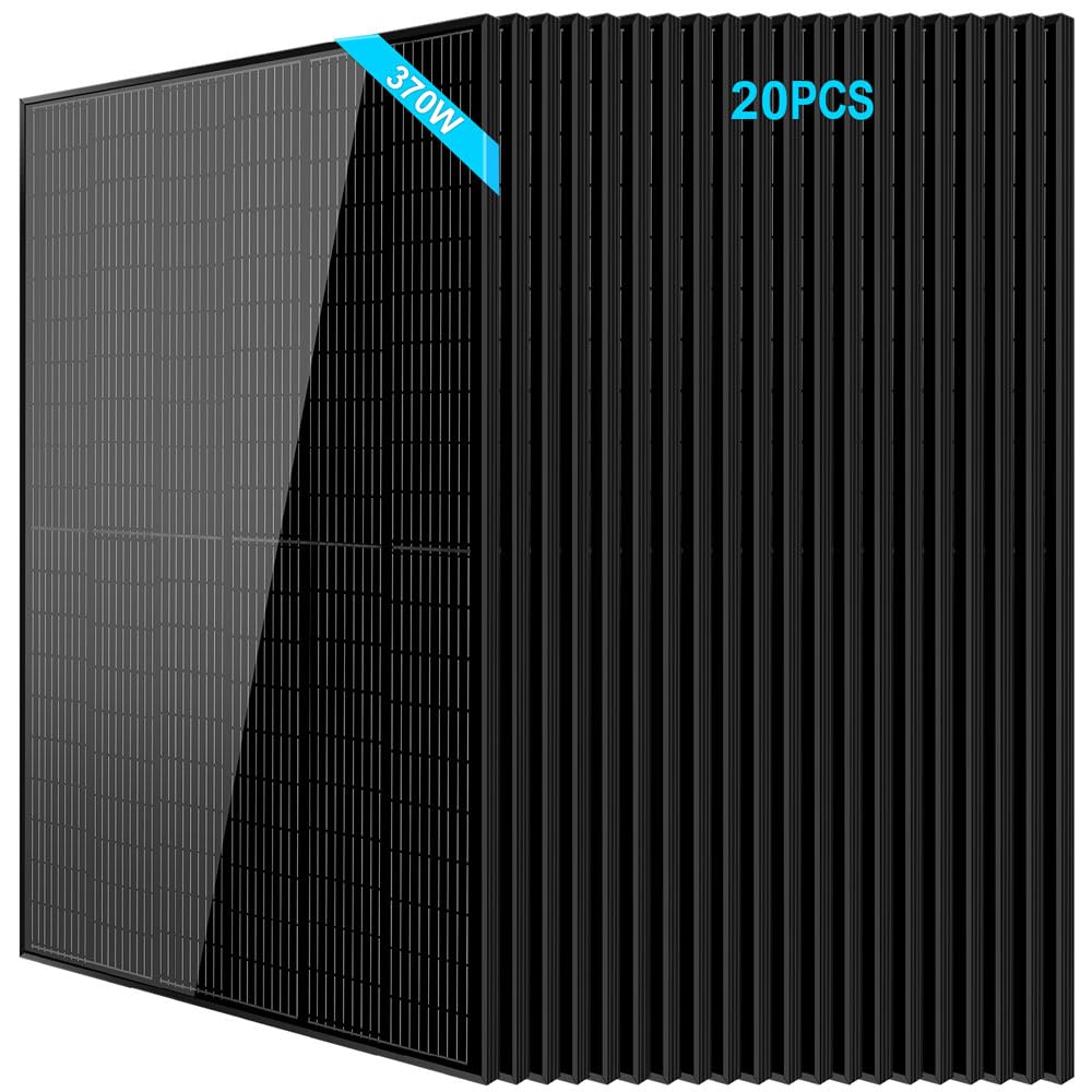 SUNGOLDPOWER 550W Solar Panel 4PCS,Monocrystalline,High Efficiency,IP68 Waterproof for Charging 12V/24V/36V/48V Battery on Roof,Yard,Farm,Marine,on/Off Grid System UL61730(Total 2200W)