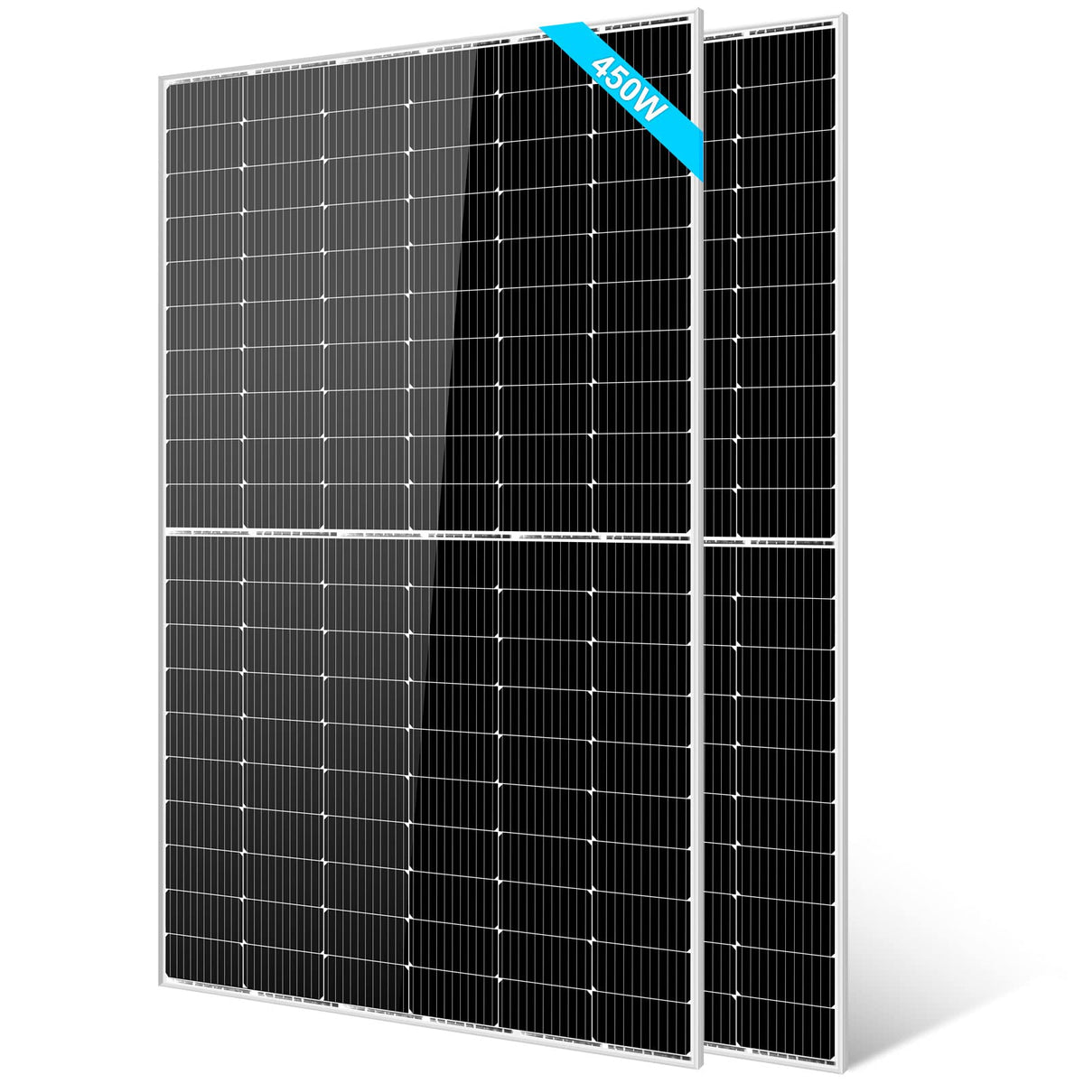 SUNGOLDPOWER 4PCS 550W Solar Panel,UL61730,18BB Monocrystalline Grade A Cell,Rigid,High Efficiency,IP68，Charging 12V/24V/48V Battery on Rooftop,Yard,Marine,on/Off Grid System CEC Listed (Total 2200W)