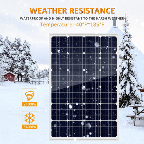 880 Watts Solar Panel Wind Turbine Hybrid System Kit:4x120W Rigid Solar Panel | 400W Wind Generator | 2000W Power Inverter | MPPT Hybrid Charge Controller |2x100Ah LiFePO4 Lithium Batteries Off Grid
