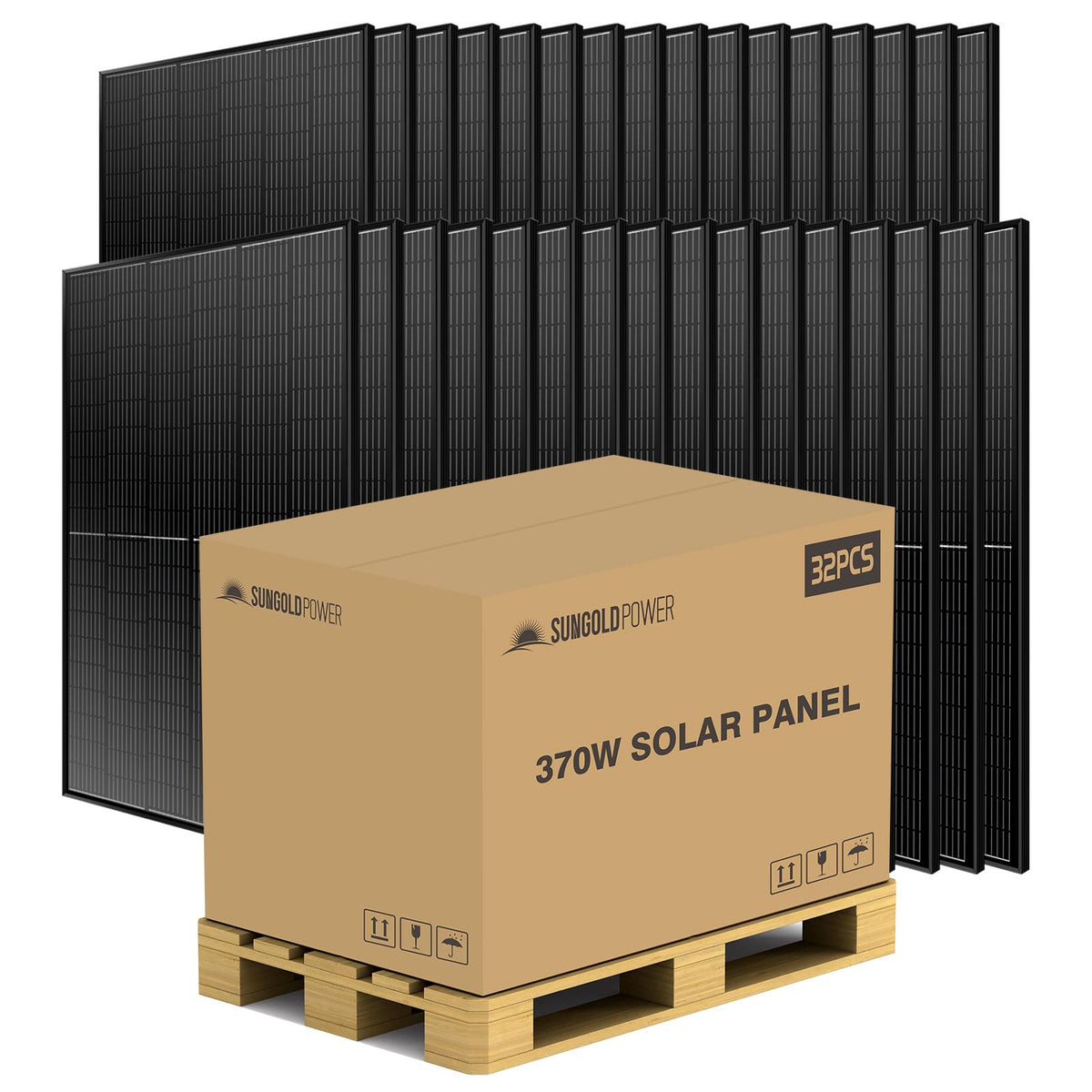 SUNGOLDPOWER 550W Solar Panel 4PCS,Monocrystalline,High Efficiency,IP68 Waterproof for Charging 12V/24V/36V/48V Battery on Roof,Yard,Farm,Marine,on/Off Grid System UL61730(Total 2200W)