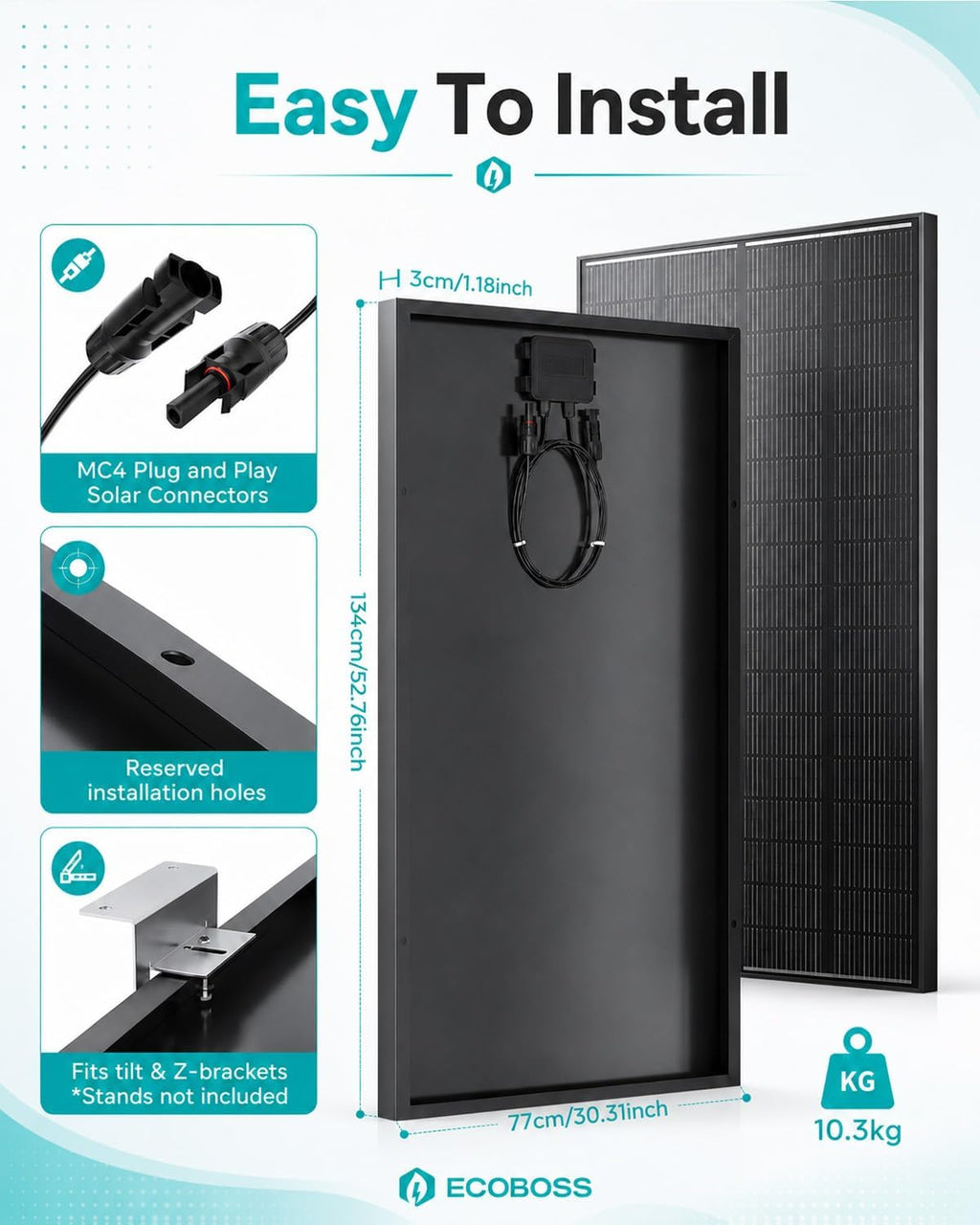 2000W UL Certification Solar Panel, 10PC 200 Watt N-Type 25.8% Solar Panels