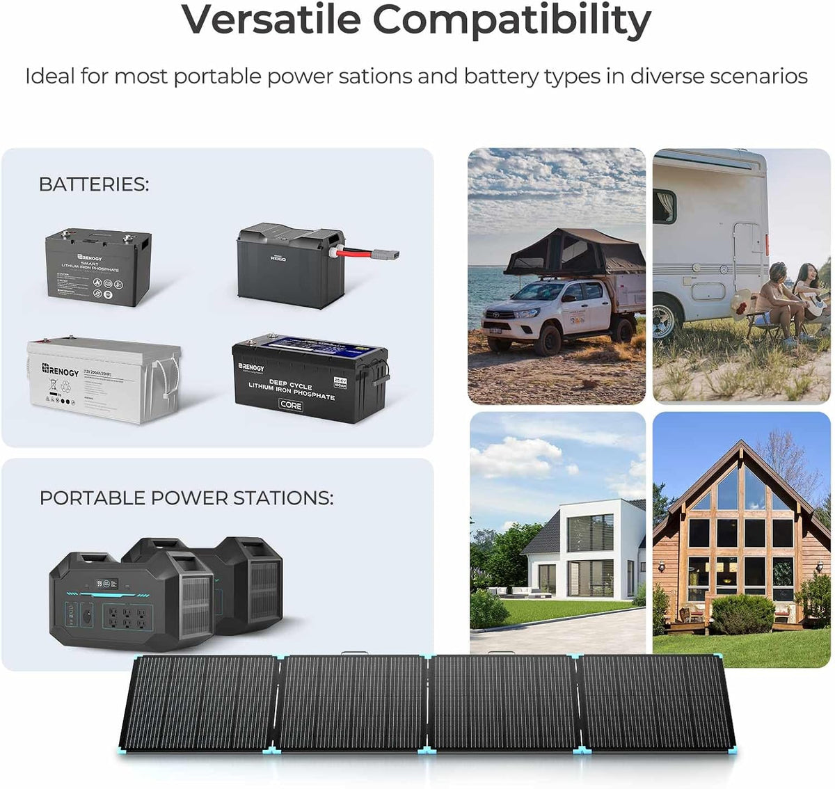 Renogy 800 Watt Solar Panel Suitcase, Dual 400W Portable Foldable Solar Panels for Power Station, RV Camping, Off-Grid Blackouts, 23% High Efficiency, Fast Installation w/Sturdy Kickstands, IP67