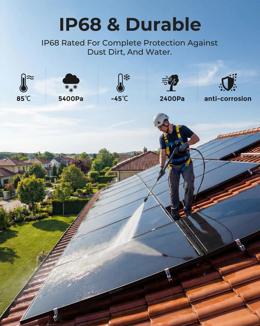 2000W UL Certification Solar Panel, 10PC 200 Watt N-Type 25.8% Solar Panels