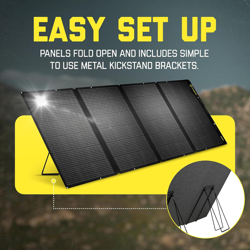 SunJack 400W Foldable Solar Panel Charger, 48V Portable Solar Charger