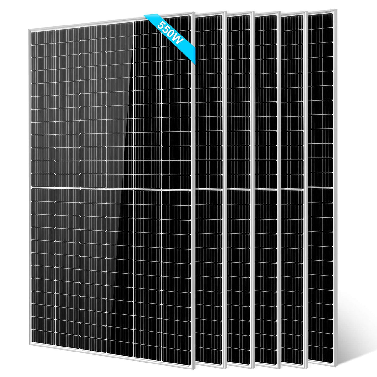 SUNGOLDPOWER 550W Solar Panel 4PCS,Monocrystalline,High Efficiency,IP68 Waterproof for Charging 12V/24V/36V/48V Battery on Roof,Yard,Farm,Marine,on/Off Grid System UL61730(Total 2200W)