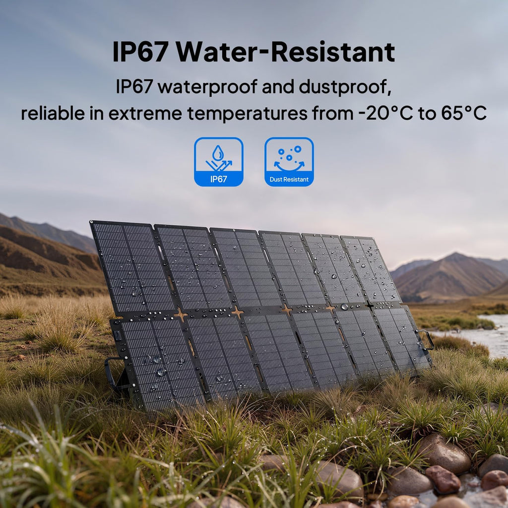BLUETTI 500W Portable Solar Panel, 25% High Efficiency, IP67 Waterproof