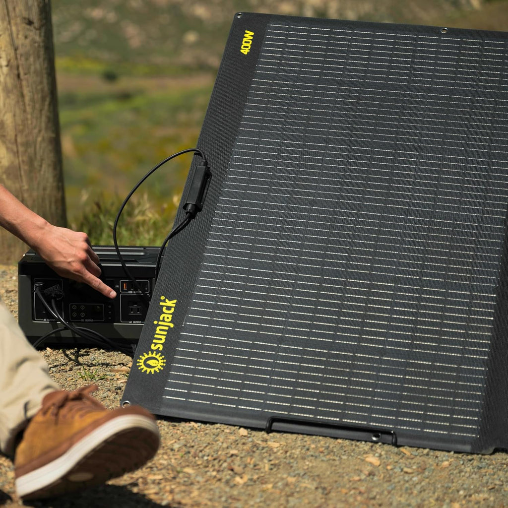 SunJack 400W Foldable Solar Panel Charger, 48V Portable Solar Charger